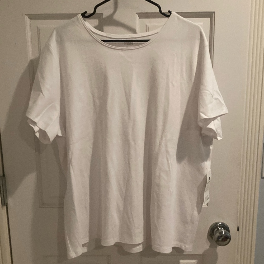 Eileen Fisher Woman White Cotton T 2X